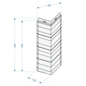 Угол наружный коллекция Stein Базальт от производителя  Docke по цене 530 р