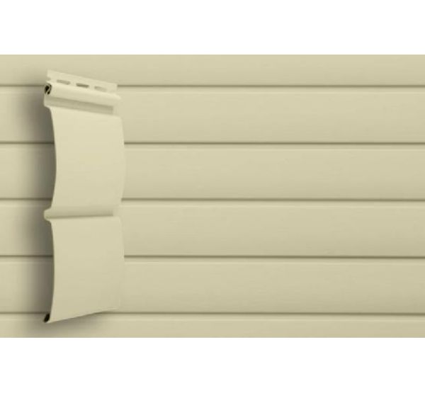 Виниловый сайдинг классик D4.8 Блокхаус - Слоновая Кость от производителя  Grand Line по цене 373 р