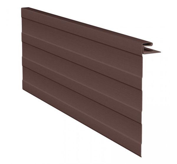 J-фаска ( ветровая, карнизная планка ) коричневая для винилового сайдинга от производителя  Россия по цене 720 р