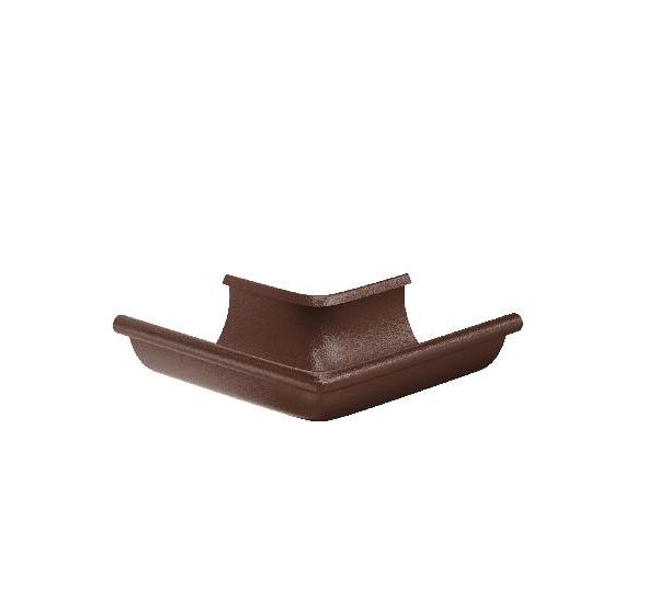 Угол желоба, наружный 90° RAL 8017 Коричневый matt 150/100 от производителя  Aquasystem по цене 3 347 р